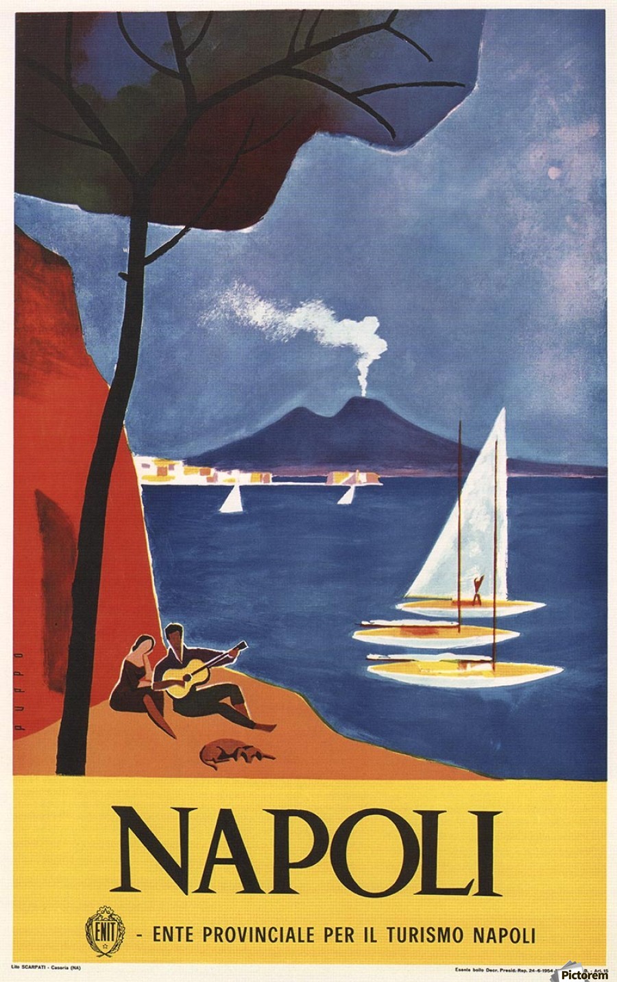 イタリア(ナポリ)のポスター 900_Napoli vintage Italian